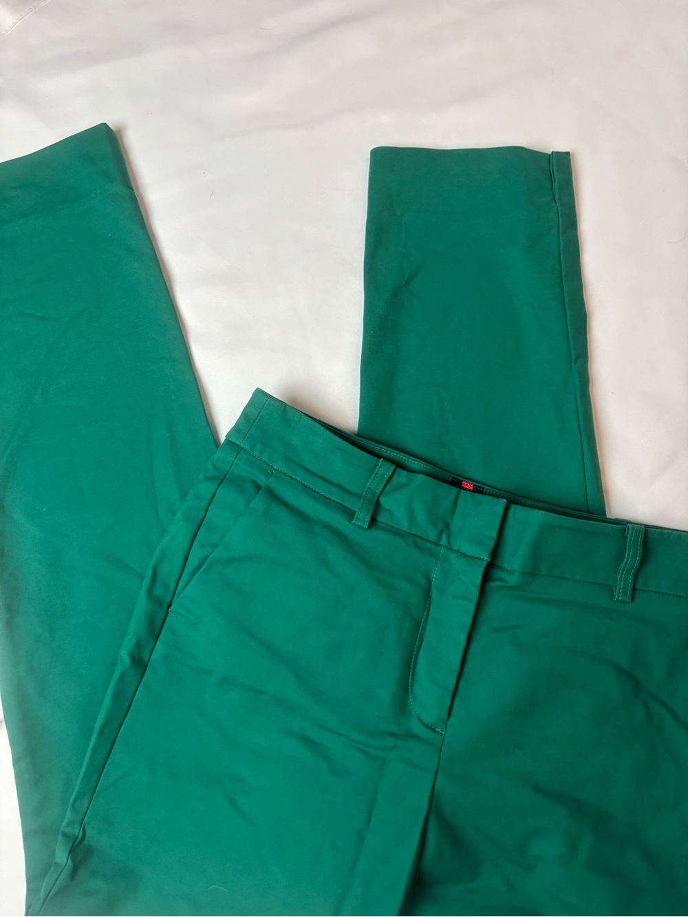 Boden Richmond Trousers Ankle Straight Leg Green Sz 10R R0634 Stretch Cotton